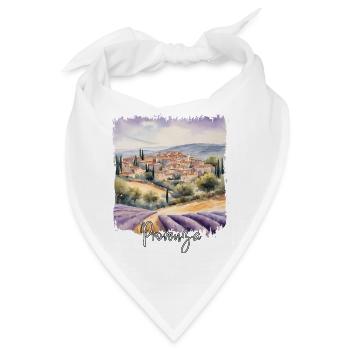 Aquarell der Provence, Provence, Frankreich - Bandana - Weiß - Vorne