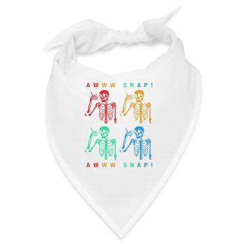 Armbruch Halloween Skelett Knochen Knochenbruch - Bandana - Weiß - Vorne
