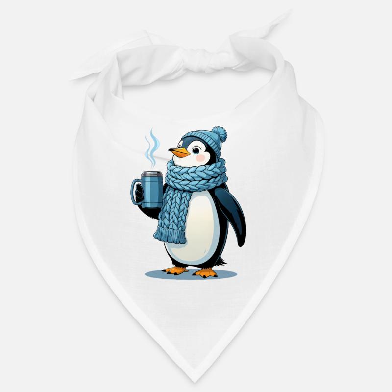 Pingouin câlin avec écharpe bleue Bandana