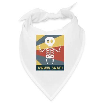Armbruch Halloween Skelett Knochen Knochenbruch - Bandana - Weiß - Vorne