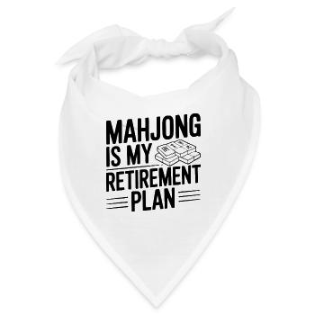 Mahjong ist mein Altersvorsorgeplan - Bandana - Weiß - Vorne