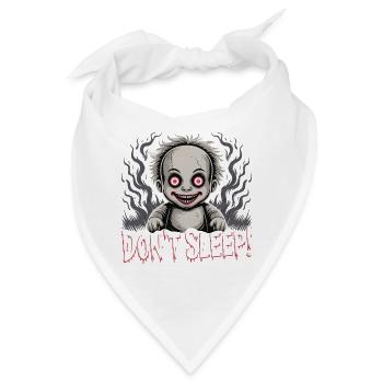 Don't Sleep Gruselige Puppe - Bandana - Weiß - Vorne