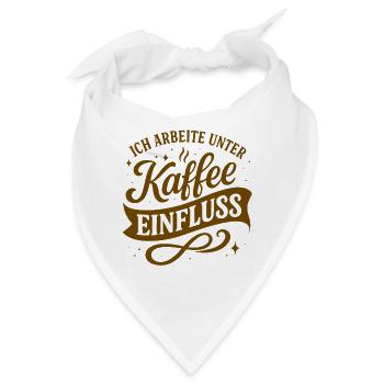 Ich arbeite unter Kaffee-Einfluss - Bandana - Weiß - Vorne