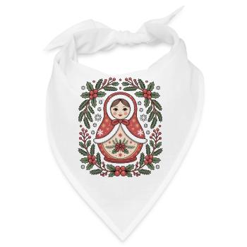 Matroschka Weihnachtspuppe - Bandana - Weiß - Vorne