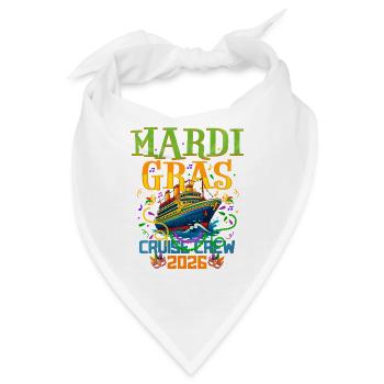 Mardi Gras Kreuzfahrt Crew 2026 - Bandana - Weiß - Vorne