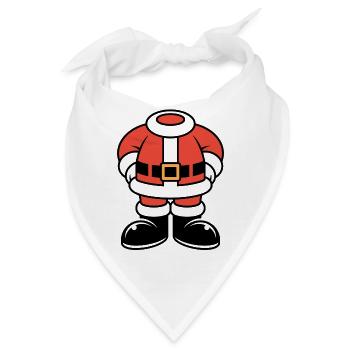 Große Santa Silhouette in Rot - Bandana - Weiß - Vorne