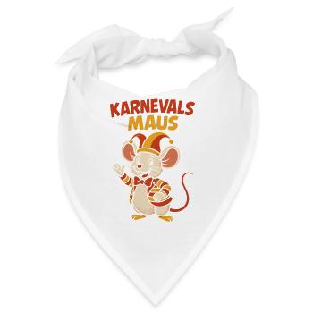 Karnevals Maus Cartoon - Bandana - Weiß - Vorne