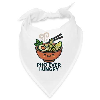 Pho Ever Hungry – Lustiges Asia Food Design - Bandana - Weiß - Vorne