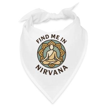 Find Me in Nirvana – Spirituelles Yoga Design - Bandana - Weiß - Vorne