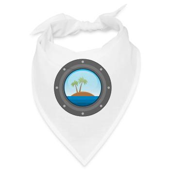 Nautic Design Bullauge Palm Island Sonnenaufgangsfenster - Bandana - Weiß - Vorne