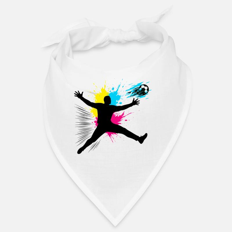 Fußball Torwart Sprung Mit Farbexplosion Bandana