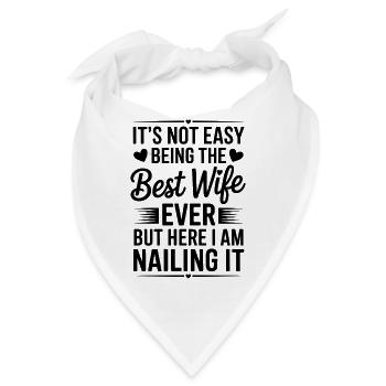 Ehefrau Spruch Ehefrauen Lustiges Ehefrau Geschenk - Bandana - Weiß - Vorne
