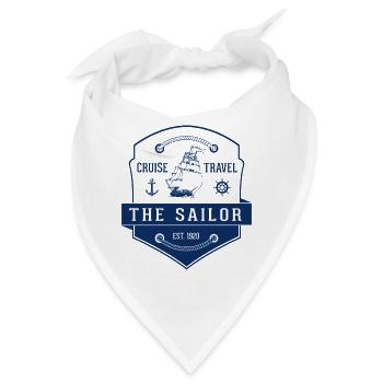 Nautic Design Das Sailor Badge Cruise Travel - Bandana - Weiß - Vorne