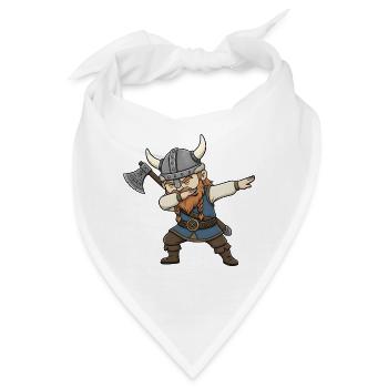 Wikinger Dab - Bandana - Weiß - Vorne