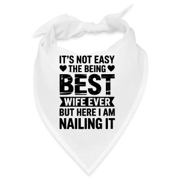 Ehefrau Spruch Ehefrauen Lustiges Ehefrau Geschenk - Bandana - Weiß - Vorne