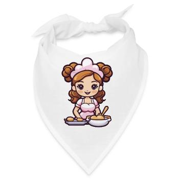 Backfee Fee Backen Kochen - Bandana - Weiß - Vorne