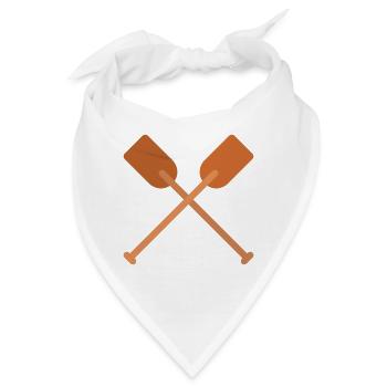 Nautic Design Gekreuzte Ruder Emblem Ruderpaddel - Bandana - Weiß - Vorne