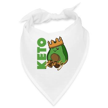 Keto King – Low Carb & High Fat Lifestyle Design - Bandana - Weiß - Vorne