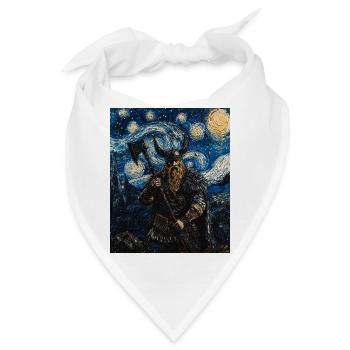 Wikinger Van Gogh Style - Bandana - Weiß - Vorne