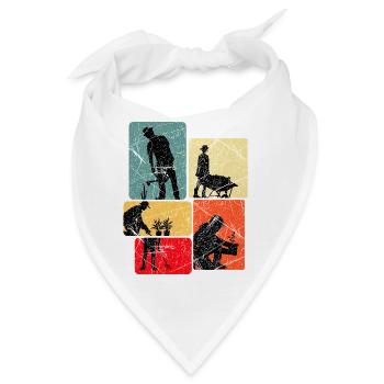Hobbygärtner Schrebergarten Gartenarbeit Geschenk - Bandana - Weiß - Vorne