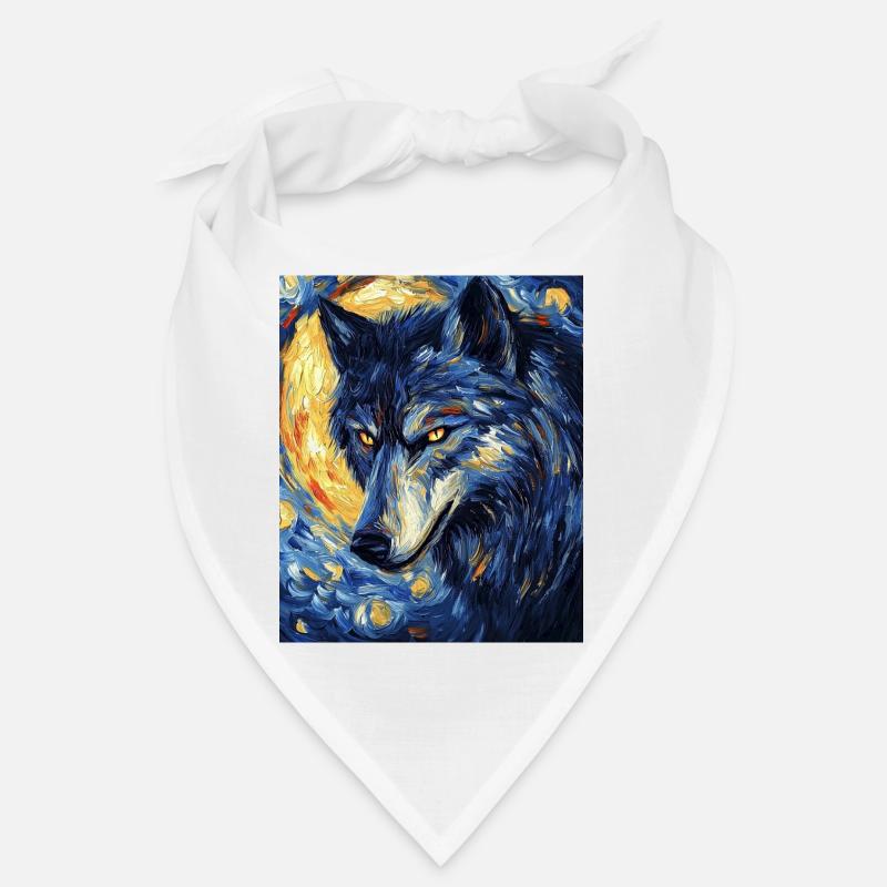Wolf Van Gogh Style Bandana