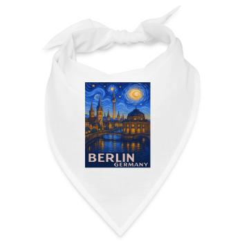 Berlin Nachthimmel Stadtmotiv - Bandana - Weiß - Vorne