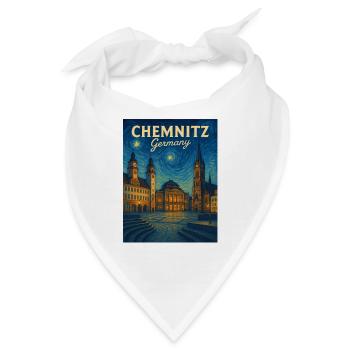 Chemnitz Nachtlicht Plaza - Bandana - Weiß - Vorne
