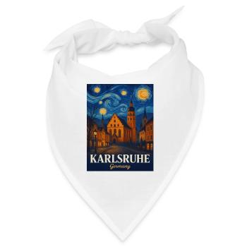 Karlsruhe Sternenstadt Malstil - Bandana - Weiß - Vorne