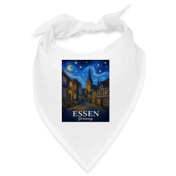 Sternennacht in Essen Altstadt - Bandana - Weiß - Vorne
