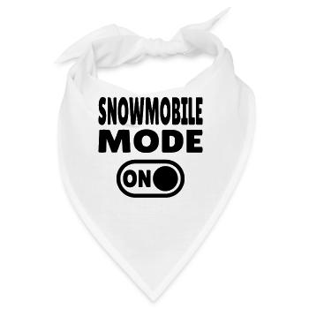 Snowmobile Mode ON - Bandana - Weiß - Vorne