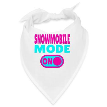 Snowmobile Mode ON - Bandana - Weiß - Vorne