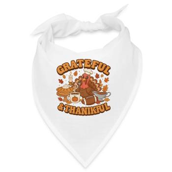Dankbare und dankbare Türkei - Bandana - Weiß - Vorne