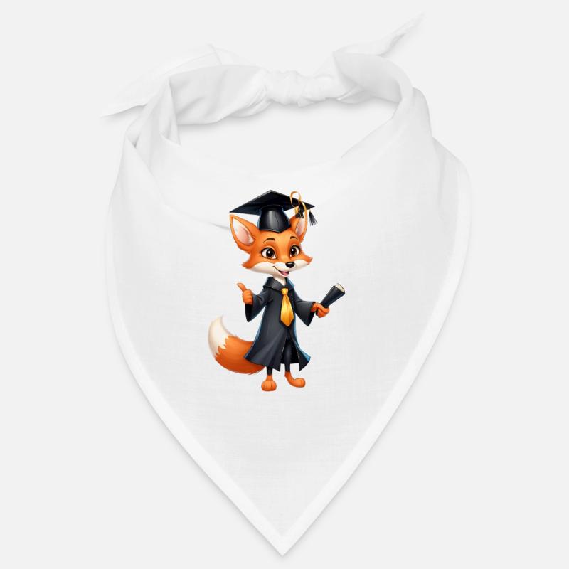Abschlussfuchs mit Diplomhut Bandana