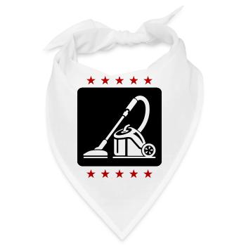 Staubsauger Putzen - Bandana - Weiß - Vorne