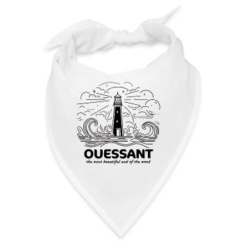 Insel Ushant Herrliches bretonisches Finistère - Bandana - Weiß - Vorne