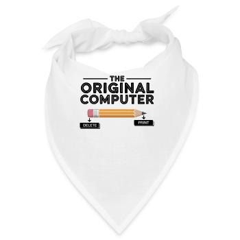 Der Original Computer – Bleistift Delete & Print - Bandana - Weiß - Vorne