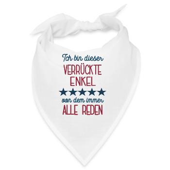 Ich Bin Der Verrückte Enkel Lustig Geburtstag Idee - Bandana - Weiß - Vorne
