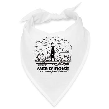 Mer d'Iroise Souvenir Souvenir Phare Finistère bzh Geschenk - Bandana - Weiß - Vorne