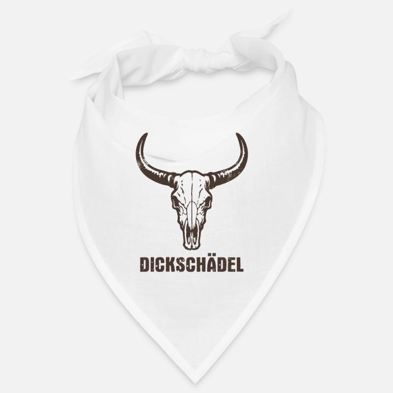 Stierkopf Schädel mit Hörnern - Dickschädel Bandana