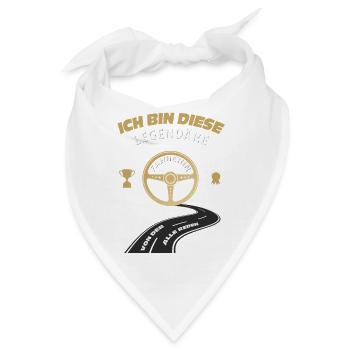 Ich bin diese legendäre Fahrerin - Bandana - Weiß - Vorne
