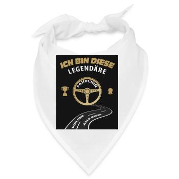 Ich bin diese legendäre Fahrerin - Bandana - Weiß - Vorne