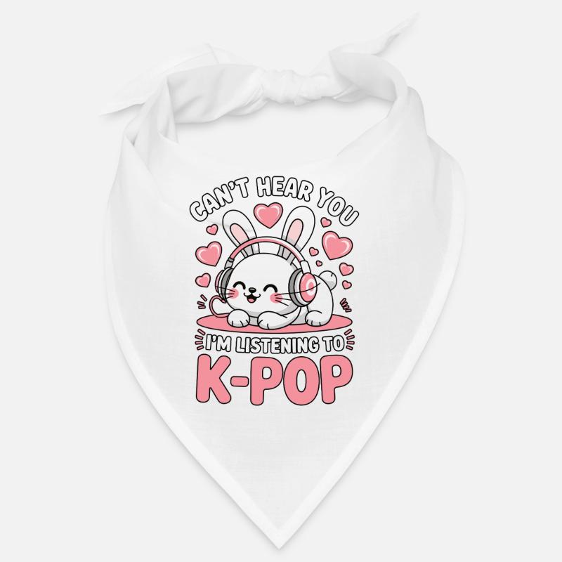 K-Pop Bunny mit Kopfhörern Bandana