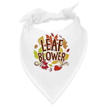 Laubbläser Herbstsaison Fallende Blätter Aufräumen - Bandana - Weiß - Vorne