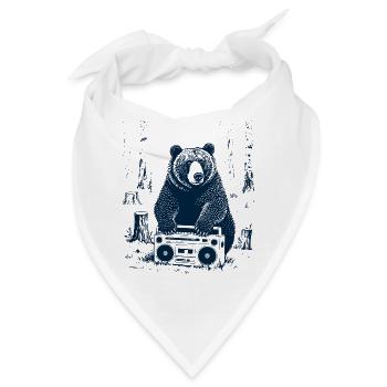 Boombox Bär - Bandana - Weiß - Vorne