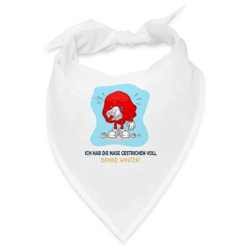 Ich hab die Nase gestrichen voll – Winter! - Bandana - Weiß - Vorne