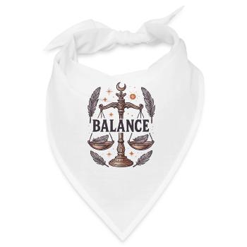 Sternzeichen Waage - Bandana - Weiß - Vorne