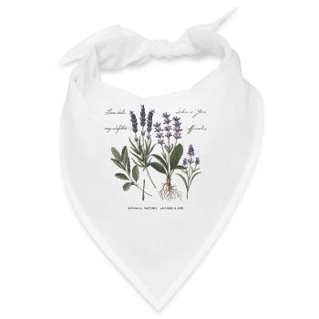 Botanische Heilkräuter - Bandana - Weiß - Vorne