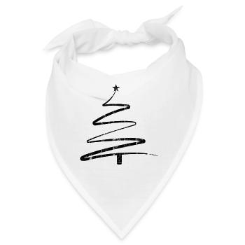 Weihnachtsbaum frohe Weihnachten - Bandana - Weiß - Vorne