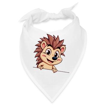 Flinker Igel am Draht - Bandana - Weiß - Vorne