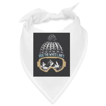 Ride the White Lines - Bandana - Weiß - Vorne